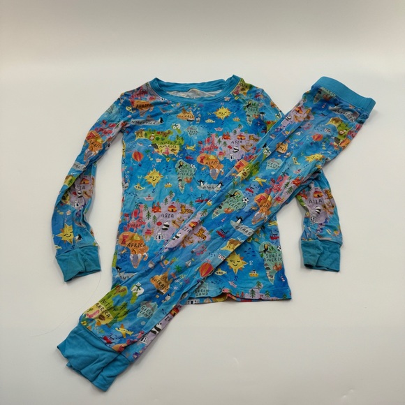 Little Sleepies Other - Little Sleepies Around the World Pajama Set Kids Size 5/6 Long Sleeve